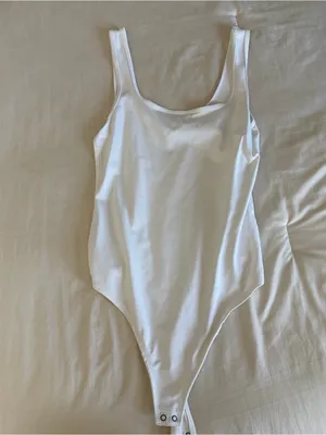 Abercrombie square neck white tank bodysuit thumbnail 2