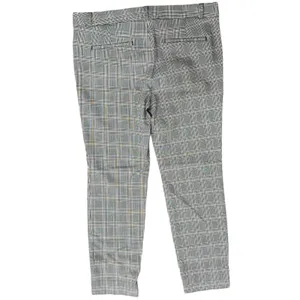 Banana Republic Sloan Plaid Black Tan Slim Leg Trousers Pants size 12 Pockets thumbnail 8