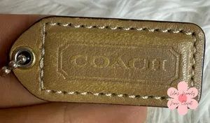 1.5" y2k COACH Fob Bag Charm Hang tag Hangtag thumbnail 1