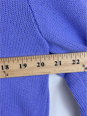 Brandy Melville Nikki Periwinkle Blue White Varsity V Neck Sweater One Size thumbnail 11