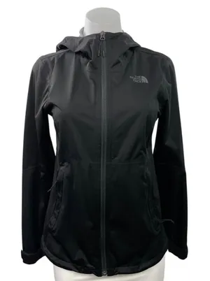 The North Face Hikesteller Women Black Waterproof Hooded Parka Shell Jacket Sz S thumbnail 1