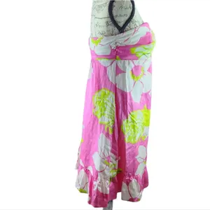 Lilly Pulitzer Blair Silk Dress strapless Ruffle hem‎ in Hot Pink size 6 Small thumbnail 6