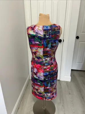Joseph Ribkoff Multicolor Ruched Sheath Dress thumbnail 5