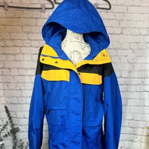 Columbia Vintage Women’s Sportswear Winter Coat-Navy,Yellow,Black-size M thumbnail 4