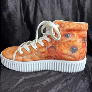 Custom Golden Doodle Dog‎ Hightop Sneakers Unisex Sz 38/Womens 7.5/Mens 5.5 NWOT thumbnail 6