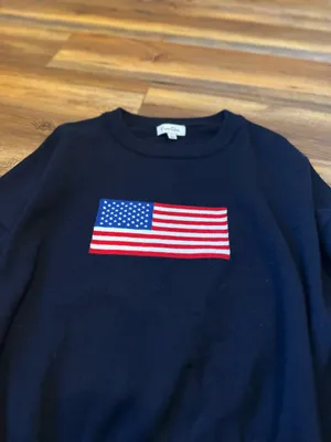 Faded rose American flag sweater thumbnail 4