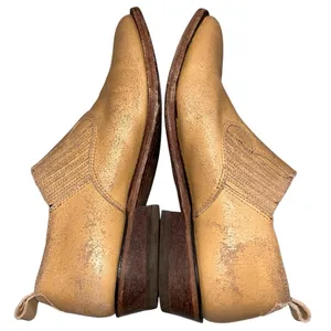 Frye Tan Gold Distressed Leather Billie Shootie Boots Booties Shoes size 10 thumbnail 5