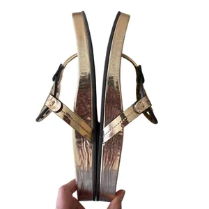 Tory Burch‎ Miller Cloud Sandals Mirrored Metallic Gold Thong Size 10 thumbnail 6