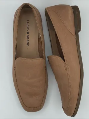 Lucky Brand Canyen slip on tan flat loafers women’s Size 7 1/2M thumbnail 3