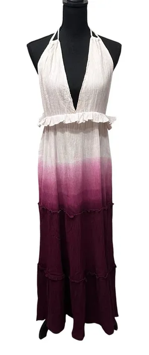 Earthbound Size XXL Ombre Halter Maxi Dress Boho Tassel‎ Backless Festival thumbnail 1