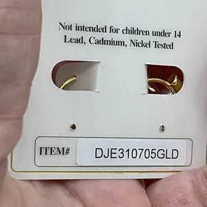 NWT 14K GP “Do everything in Love” CZ ring hoop earrings thumbnail 6