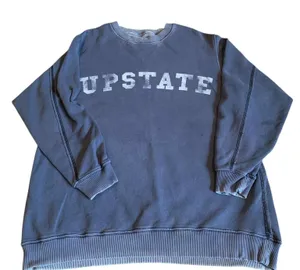 ​Aerie UPSTATE Blue Crewneck Sweatshirt S Petite Vtg Wash‎ Faded Aesthetic VSCO thumbnail 1