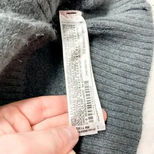 Zara Soft‎ Knit Cardigan Womens Size S Charcoal Grey Wool Blend V-Neck Cropped thumbnail 7