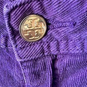 Tory Burch Purple Corduroy Pants with‎ Gold Embellishment Skinny Size 29 thumbnail 3