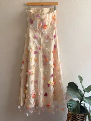 Source Unknown Floral fairy Tulle Gown Strapless Corset Formal Evening Prom Wedding Dress S thumbnail 3