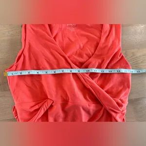 Prana twist front sleeveless dress coral pink size large thumbnail 4