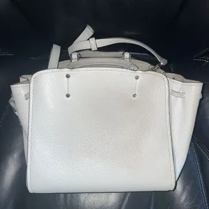 Kate Spade Small White Tegan Satchel Leather Crossbody Bag‎ 8x8x3.5" thumbnail 2