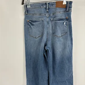 Judy blue straight leg blue jeans tummy control knee distress ripped size 25 thumbnail 13