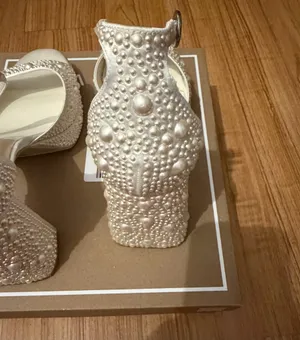 Dolce Vita Pandro Pearl True White Satin Heels thumbnail 13