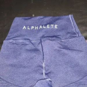 Alphalete Womens Navy‎ Blue Logo Leggings Small thumbnail 4