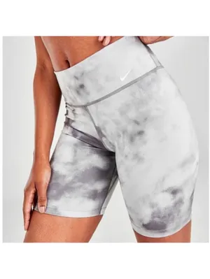 Nike Icon Clash Dri-FIT Grey Cloud Tie Dye High Rise Biker Shorts XS thumbnail 2