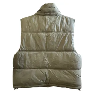 American Eagle Sage Green Puffer‎ Vest Womens Large Quilted Full Zip Gorpcore thumbnail 2