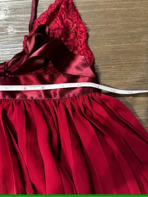 Victoria's Secret Red Lace & Satin Babydoll Chemise thumbnail 7