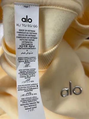 Alo Yoga NWT Accolade Crew Neck Pullover Candlelight Yellow Size XL thumbnail 7