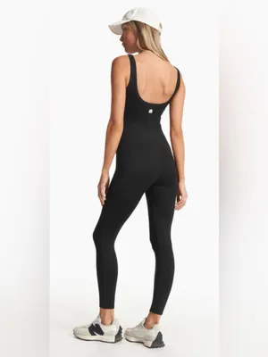 Vuori NWT Halo Essential Black Heather Scoop-Neck Jumpsuit Size L thumbnail 2