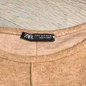 ZARA Camel Knit Sweater Crew Neck Short Sleeve A-Line Dress‎ Size Small S thumbnail 3