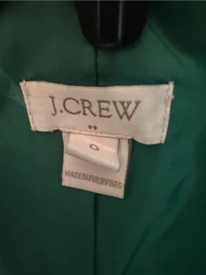 J.Crew - Emerald Green Peacoat with Hidden Button Closure - NWOT! thumbnail 4