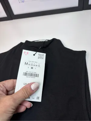 Zara Modal Cotton Blend Black Sleeveless Tank Top NWT Size M thumbnail 3