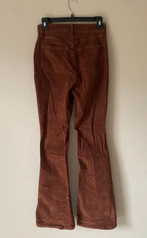 Old Navy High-Waisted Burgundy Corduroy Flared Jeans thumbnail 2