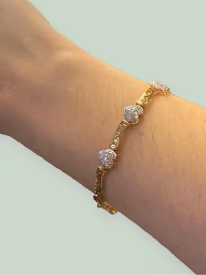 LOVE Heart Link Bracelet - Gold Tone thumbnail 2