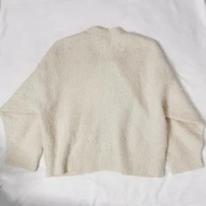 & Other Stories alpaca blend textured knit oversize cardigan in off white - M thumbnail 3