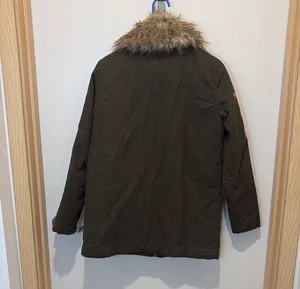 Embroidered Floral Green Jacket with Faux Fur Collar thumbnail 5
