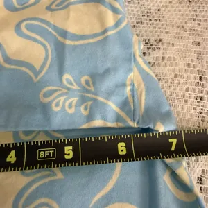 Max Boy Blue Cream Hawaiian Print Button Down Mens Short Sleeve Shirt Size Large thumbnail 12