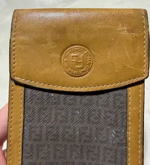 Fendi Brown Monogram sunglasses case Pouch thumbnail 1