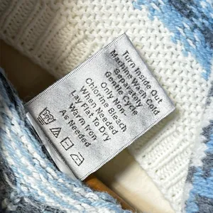 Vintage Draper’s & Damon’s Sparkly Fair Isle Sweater Winter Snowflakes FLAWED thumbnail 5