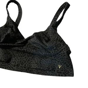 VICTORIAS SECRET Bralette Black Gray Animal Print Size L Casual Lounge Wireless thumbnail 2