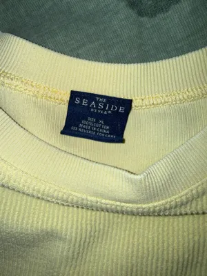 Seaside The Style Ribbed Yellow Crewneck thumbnail 2