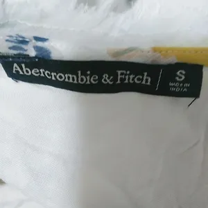 Abercrombie & Fitch S White Blue Floral Dress thumbnail 7