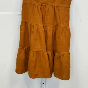 Honorine‎ Jill Tiered Linen Mini Dress Light Brown XS Sleeveless Boho Summer thumbnail 4