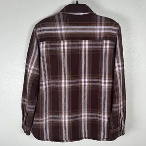 Carhartt Loose Fit Twill Shacket Womens Size Small Brown Plaid Cotton TW5991-W thumbnail 4