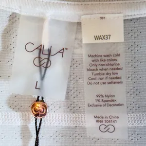 442 | NWT Calia Seamless‎ Cropped Polo Shirt Women's L Pure White thumbnail 4