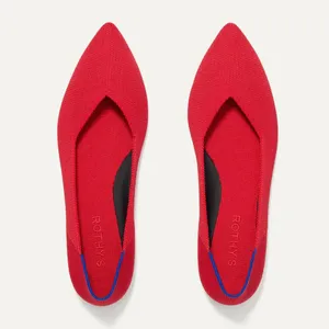 Rothy’s The Point Vibrant Red Pointed Toe Shoes Flats 8 Retired EUC thumbnail 9