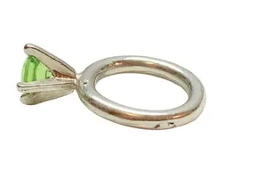 925 Sterling Silver Peridot Diamond Green Ring Charm bracelets thumbnail 2