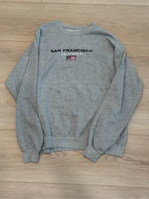 San Francisco Crew Neck Pullover Gray Size L thumbnail 2