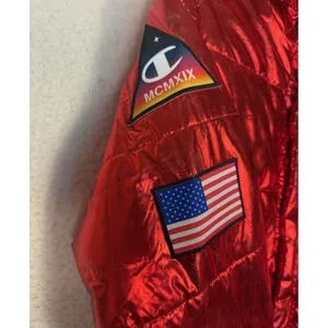 Champion NASA Puffer Jacket Coat‎ Mens Medium Metallic Red Limited Edition thumbnail 7