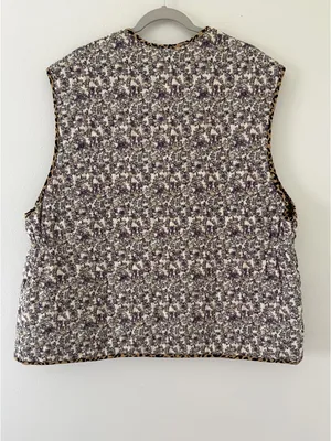 NWT-POL Floral Courdory Quilted Cheetah Oversized Vest Size small / medium thumbnail 2